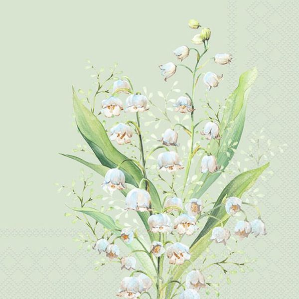 Hovedbilde Lilje grønn, lunsj servietter